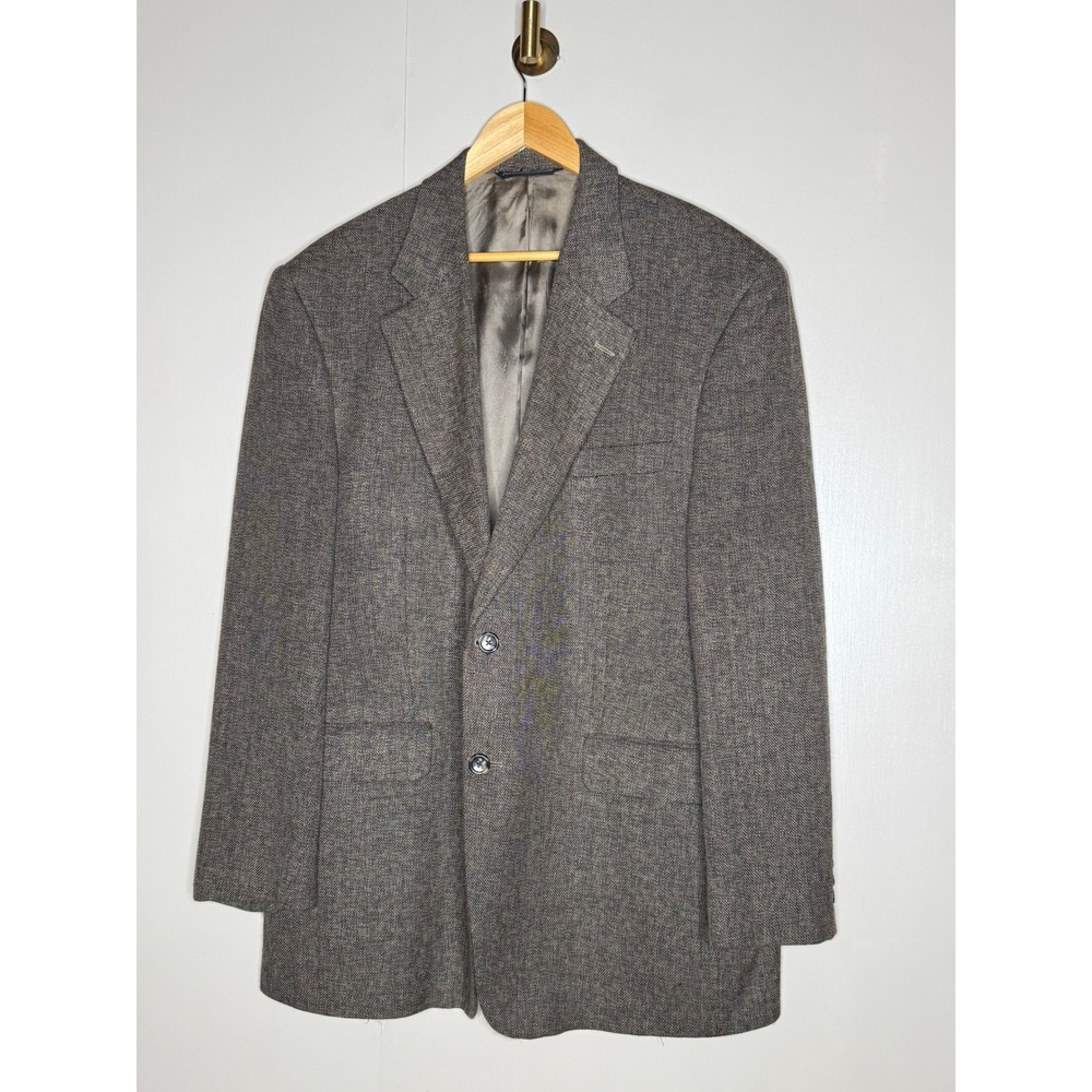 Wool Sport‎ Coat 48R Paul Dione Textured Brown Blazer Classic